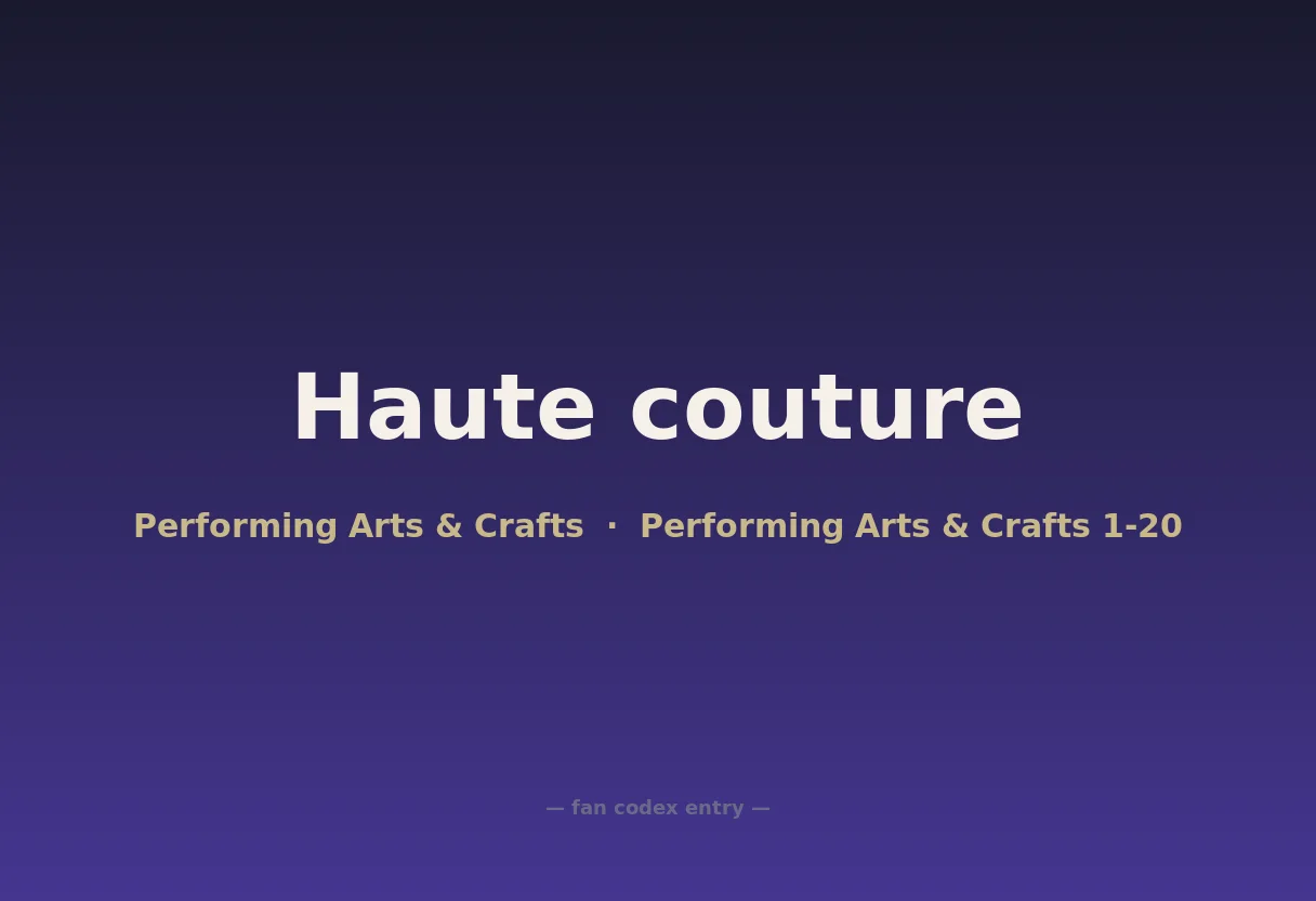 Haute couture